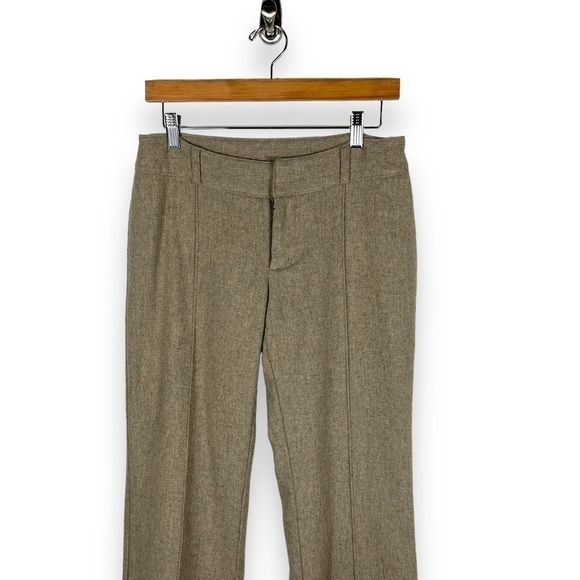 American Eagle Low Rise Wool Rise Straight Leg Trousers, Tan Tweed, Size 6 - Picture 3 of 10
